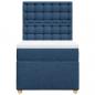 Preview: Boxspringbett mit Matratze Blau 100x200 cm Stoff