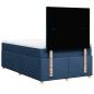 Preview: Boxspringbett mit Matratze Blau 120x190 cm Stoff
