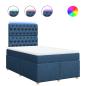 Preview: Boxspringbett mit Matratze Blau 120x190 cm Stoff