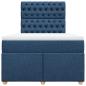 Preview: Boxspringbett mit Matratze Blau 120x190 cm Stoff