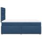 Preview: Boxspringbett mit Matratze Blau 120x190 cm Stoff