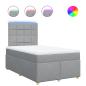 Preview: Boxspringbett mit Matratze Hellgrau 120x200 cm Stoff