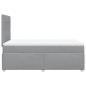 Preview: Boxspringbett mit Matratze Hellgrau 120x200 cm Stoff