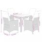 Preview: 5-tlg. Garten-Bistro-Set mit Kissen Braun Poly Rattan