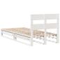 Preview: Massivholzbett ohne Matratze Weiß 90x200 cm Kiefernholz