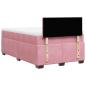Preview: Boxspringbett mit Matratze Rosa 120x190 cm Samt