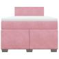 Preview: Boxspringbett mit Matratze Rosa 120x190 cm Samt