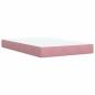 Preview: Boxspringbett mit Matratze Rosa 120x190 cm Samt