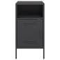 Preview: Nachttische 2 Stk. Schwarz 36x39x68 cm Stahl