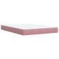 Preview: Boxspringbett mit Matratze Rosa 140x200 cm Samt