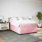 Preview: Boxspringbett mit Matratze Rosa 160x200 cm Samt