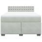 Preview: Boxspringbett mit Matratze Hellgrau 160x200 cm Samt