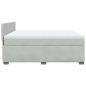 Preview: Boxspringbett mit Matratze Hellgrau 180x200 cm Samt
