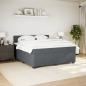 Preview: Boxspringbett mit Matratze Dunkelgrau 180x200 cm Samt