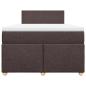 Preview: ARDEBO.de - Boxspringbett mit Matratze Dunkelbraun 120x190 cm Stoff