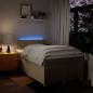 Preview: Boxspringbett mit Matratze Creme 120x190 cm Stoff
