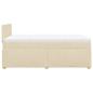 Preview: Boxspringbett mit Matratze Creme 120x190 cm Stoff