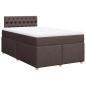 Preview: Boxspringbett mit Matratze Dunkelbraun 120x190 cm Stoff