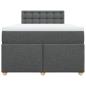 Preview: Boxspringbett mit Matratze Dunkelgrau 120x190 cm Stoff
