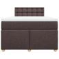 Preview: Boxspringbett mit Matratze Dunkelbraun 120x190 cm Stoff
