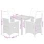Preview: 5-tlg. Garten-Bistro-Set mit Kissen Grau Poly Rattan