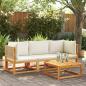 Preview: Garten-Ecksofa mit Kissen Massivholz Akazie