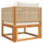 Preview: Garten-Ecksofa mit Kissen Massivholz Akazie