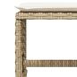 Preview: 17-tlg. Garten-Essgruppe mit Kissen Beige Poly Rattan