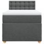 Preview: Boxspringbett mit Matratze Dunkelgrau 90x190 cm Stoff