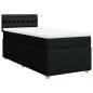 Preview: Boxspringbett mit Matratze Schwarz 100x200 cm Stoff