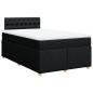 Preview: Boxspringbett mit Matratze Schwarz 120x190 cm Stoff
