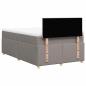 Preview: Boxspringbett mit Matratze Taupe 120x190 cm Stoff