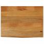 Preview: ARDEBO.de - Tischplatte mit Baumkante 70x60x2,5 cm Massivholz Mango