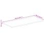 Preview: Tischplatte mit Baumkante 140x60x3,8 cm Massivholz Mango