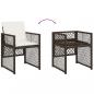 Preview: 5-tlg. Garten-Essgruppe mit Kissen Braun Poly Rattan