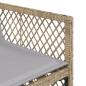 Preview: 5-tlg. Garten-Essgruppe mit Kissen Beige Poly Rattan
