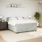 Preview: Boxspringbett mit Matratze Hellgrau 200x200 cm Samt
