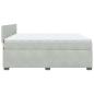 Preview: Boxspringbett mit Matratze Hellgrau 200x200 cm Samt
