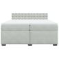 Preview: Boxspringbett mit Matratze Hellgrau 200x200 cm Samt