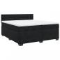 Preview: Boxspringbett mit Matratze Schwarz 200x200 cm Samt