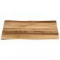 Preview: Tischplatte mit Baumkante 80x80x2,5 cm Raues Mango Massivholz