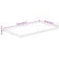 Preview: Tischplatte mit Baumkante 110x60x3,8 cm Raues Mango Massivholz