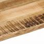 Preview: Tischplatte mit Baumkante 70x40x3,8 cm Raues Mango Massivholz