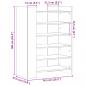 Preview: Schuhschrank Grau Sonoma 74,5x37,5x100 cm Holzwerkstoff