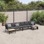 Preview: ARDEBO.de - 4-tlg. Garten-Sofagarnitur mit Kissen Schwarz Aluminium