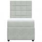 Preview: Boxspringbett mit Matratze Hellgrau 80x200 cm Samt