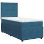 Preview: Boxspringbett mit Matratze Blau 90x200 cm Samt