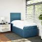 Preview: Boxspringbett mit Matratze Blau 90x200 cm Samt