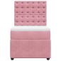 Preview: Boxspringbett mit Matratze Rosa 90x200 cm Samt
