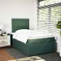 Preview: Boxspringbett mit Matratze Dunkelgrün 120x200 cm Samt